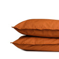 Percale Cotton Pillowcase in Coccio Brown (Set of 2)