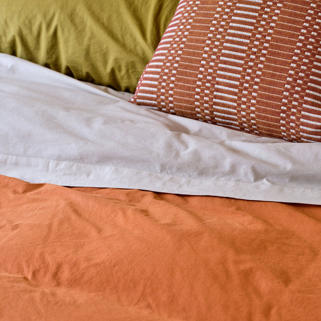 Percale Cotton Pillowcase in Coccio Brown (Set of 2)